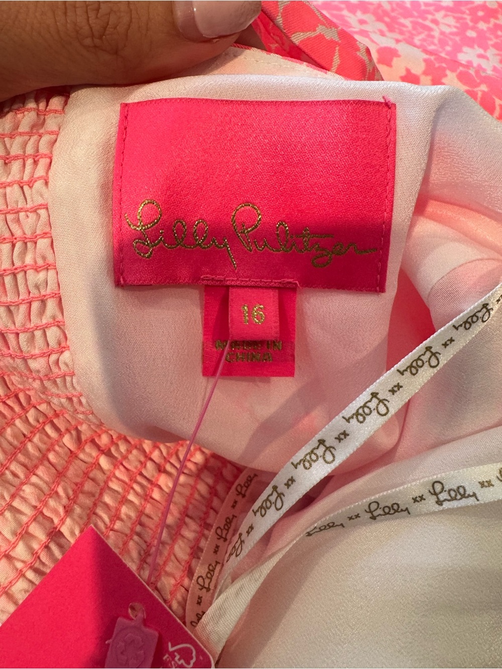 NWT Lilly Pulitzer Ellara Jacquard Pink Floral Bow Midi Dress - Picture 9 of 9